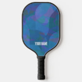 Azure Tides – Oceanic Abstracte Geometrie Pickleball Paddle (Voorkant)