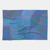 Azure Tides – Oceanic Abstracte Geometrie Theedoek (Horizontaal)