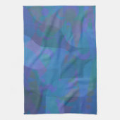 Azure Tides – Oceanic Abstracte Geometrie Theedoek (Verticaal)