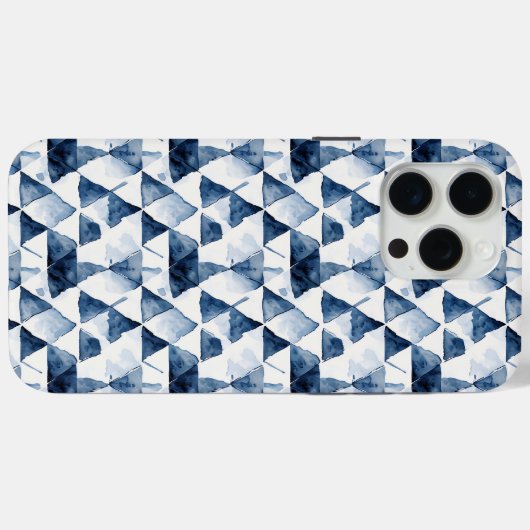 Azure Triangles Case-Mate iPhone Case (Achterkant (horizontaal))