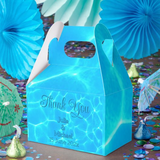 Azure Turquoise Blue Water Reflection Minimalism Bedankdoosjes (Feest)