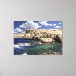 Azure Window Attraction op het eiland Gozo Canvas Afdruk