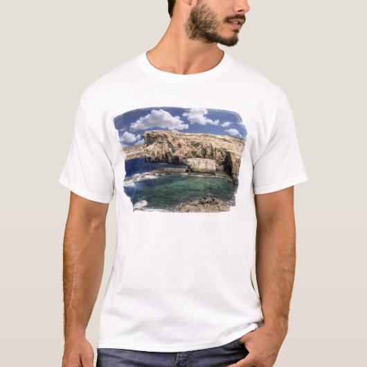 Azure Window Attraction op het eiland Gozo T-shirt (Voorkant)
