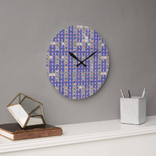 Azuren Lattice Mozaïek Geometrisch Patroon 1297 Grote Klok