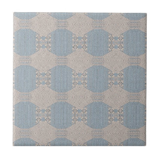 Azurévia Lace – Poederblauw & Ivoor Geometrisch Tegeltje