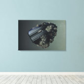 Azurietkristallen, een kleine kern van koper, Tsum Canvas Afdruk (Insitu (Houten vloer))