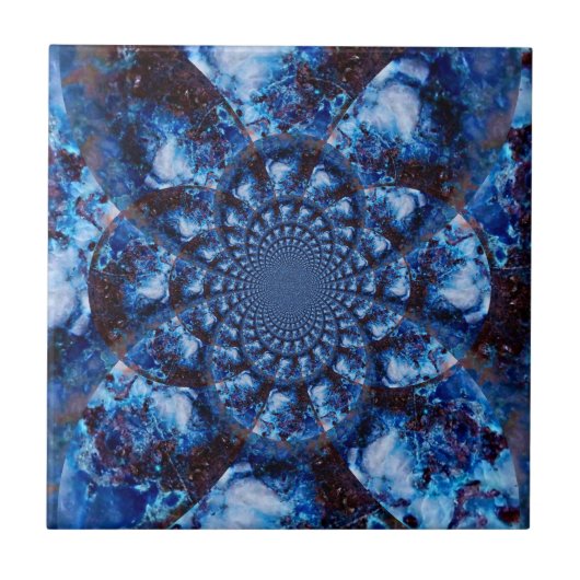 Azurite Blue Bathroom Tile Tegeltje (Voorkant)