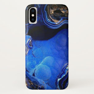 Azurite Blue Sapphire Cobalt Gemstone iPhone X Hoesje