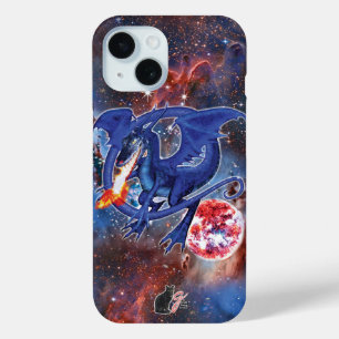 Azurite Cosmic Dragon Hoesje-Mate iPhone Case