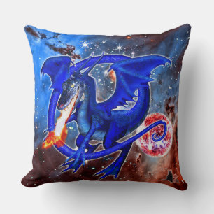 Azurite Cosmic Dragon Kussen
