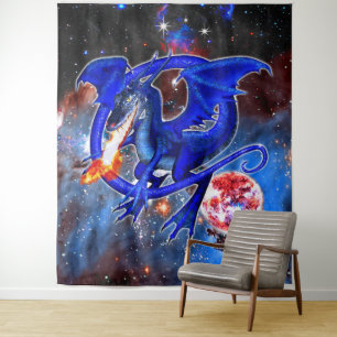Azurite Cosmic Dragon Wandkleed