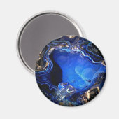 Azurite Geode Magnet Magneet (Voorkant / Achterkant)