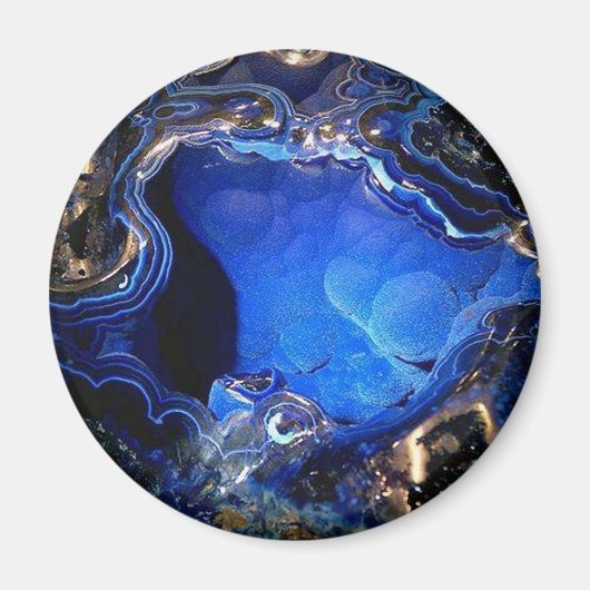 Azurite Geode Magnet Magneet (Voorkant)