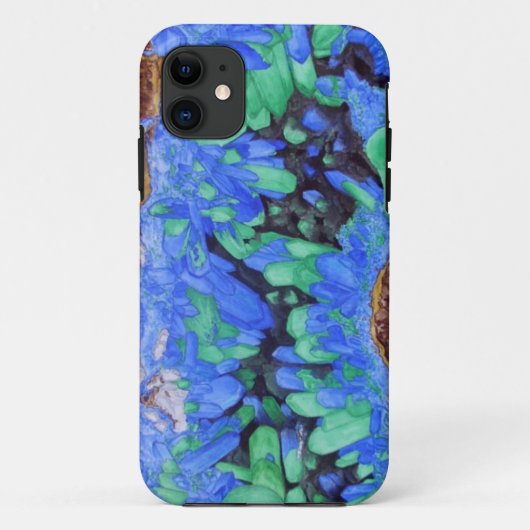 Azurite Malachite Crystals iPhone 5 coque (Dos)