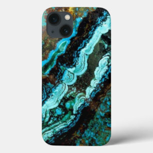Azurite Malachite Gemstone iPhone 13 Hoesje