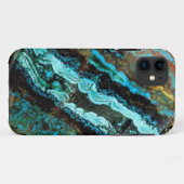 Azurite Malachite Gemstone iPhone 5 coque (Dos (Horizontal))