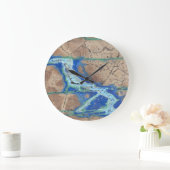 Azurite Malachite Stone Wall klok (Huis)