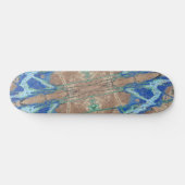 Azurite Stone Beige en Turquoise Skateboard (Horizontaal)