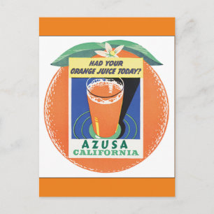 Azusa California Vintage Travel Poster Briefkaart