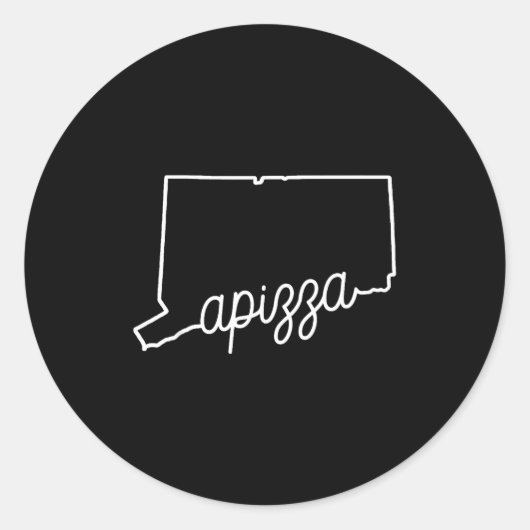 Azza New Haven Zza Award Winning Tomato E Connecti Ronde Sticker (Voorkant)