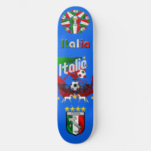 Azzurri blue, Italia-paneelbal Calcio Skateboard