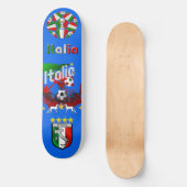 Azzurri blue, Italia panel ball Calcio Skateboard (Recto)