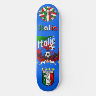 Azzurri blue, Italia panel ball Calcio Skateboard