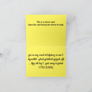 B001 - Carte miroir d'anniversaire - Joyeux annive