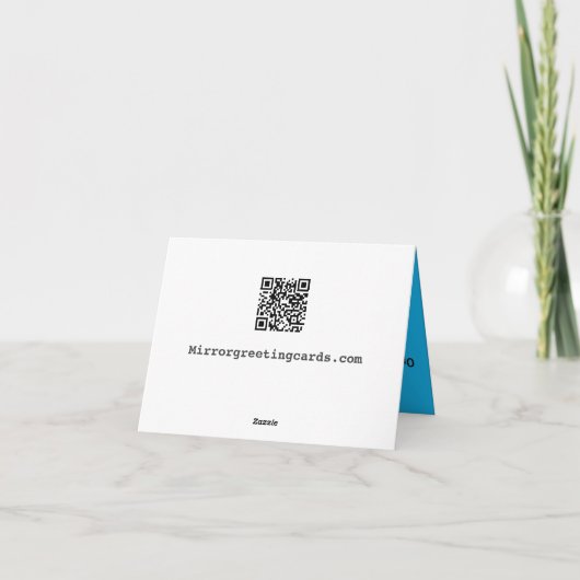 B002 - Carte miroir d'anniversaire Skyline (Dos)