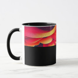 B06 - Tasse mit  Rot Gelb Farbverlauf  Mok
