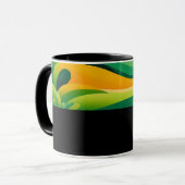 B08 - Tasse avec dégradé de couleur jaune-vert (Devant gauche)
