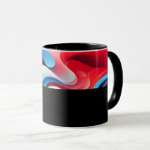 B09 - Tasse avec dégradé de couleurs rouge et bleu (Devant droit)
