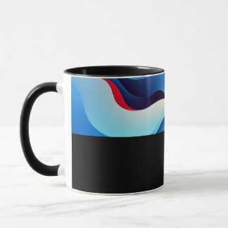 B09 - Tasse mit Rot Blau Farbverlauf Mok