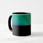 B12 - Tasse avec dégradé de couleur bleu-vert  (Devant gauche)