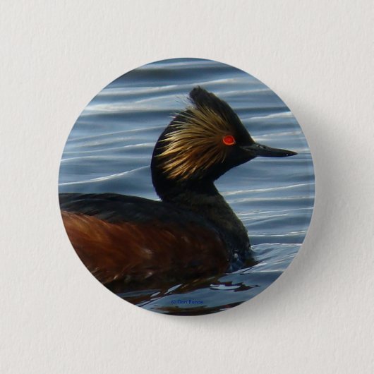 B13 Geproeide Grebe Ronde Button 5,7 Cm (Voorkant)