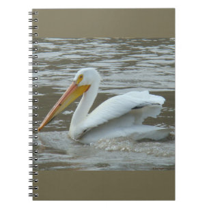 B14 Witte Pelikaan op Modderige Rivier Notitieboek