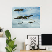 B17 bij aanval poster (Thuiskantoor)