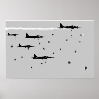 B17 'Bomb run' Poster Art