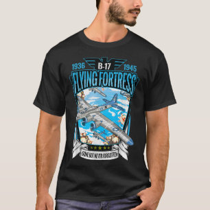 B17 Flying Fort Fortress WW2-zwaarbomenvliegtuig T-shirt