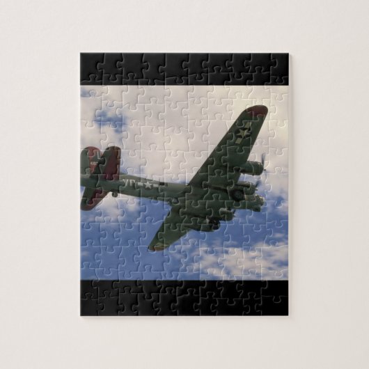 B17 Vliegende vliegtuigen boven de grond_WWII Legpuzzel (Verticaal)