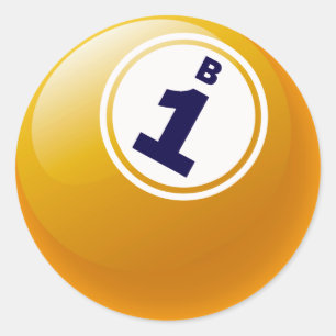 B1 BINGO BALL RONDE STICKER