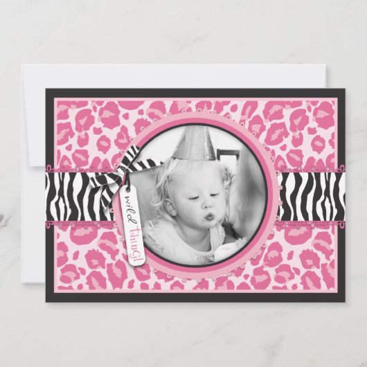 B1 sauvage de carte d'invitation du petit gâteau (Devant)