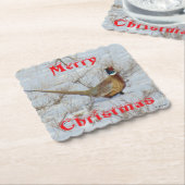 B22 Ring-Necked-Pheasant in Snow Coaster Kartonnen Onderzetters (Gebogen)