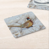 B22 Ring-nekstof Vierkante Kartonnen Onderzetter (Schuin)