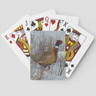 B23 Ringhalsfazant in de Sneeuw Pokerkaarten