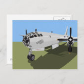 B29 Superfortress Bomber Briefkaart (Voorkant / Achterkant)