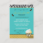 B2 de carte de visite d'abeille d'anniversaire (Dos)