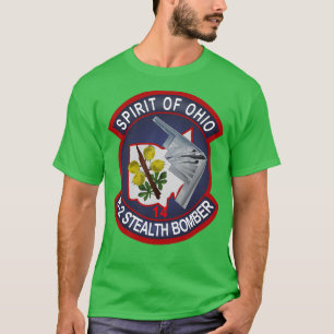 B2 Geest van Ohio Stealth Bomber wo Txt T-shirt