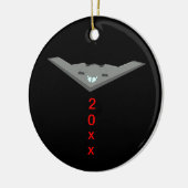 B2 Stealth Bomber Silent Night Keramisch Ornament (Links)