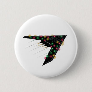 B2 Stealth Spirit Kerst Airplane Jet Digitaal Ronde Button 5,7 Cm